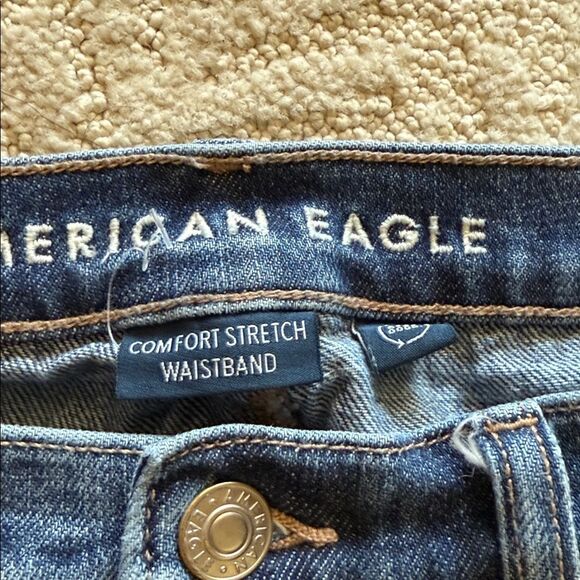 AE Low-Rise Baggy Straight Leg Women Jeans 8 X-short - Picture 7 of 12